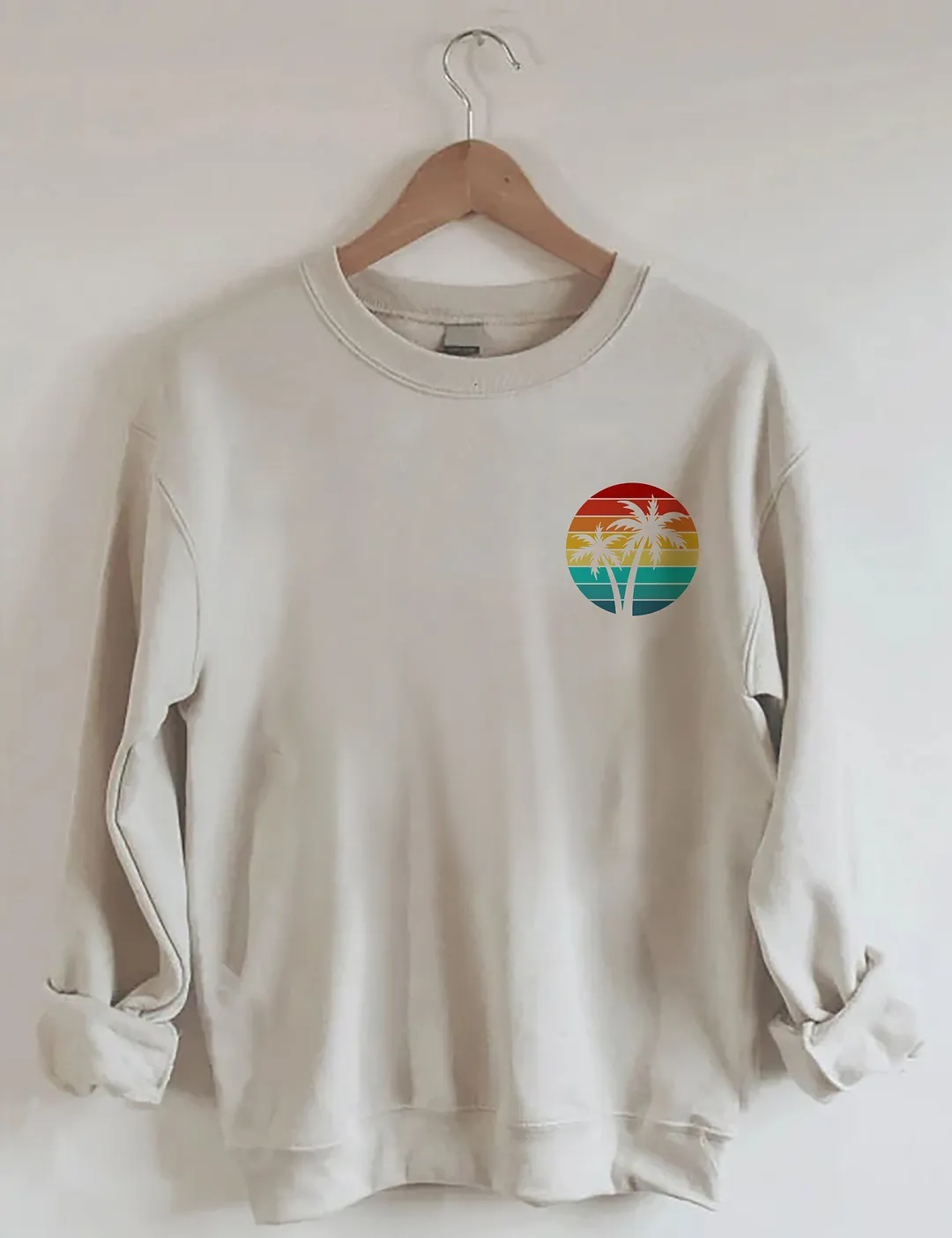 Retro Sunset Rays Wavy Sweatshirt