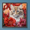 【Limited Stock Sale】（Big Size)Cat Flowers-Paint by Numbers Acrylic Painting 60*60CM