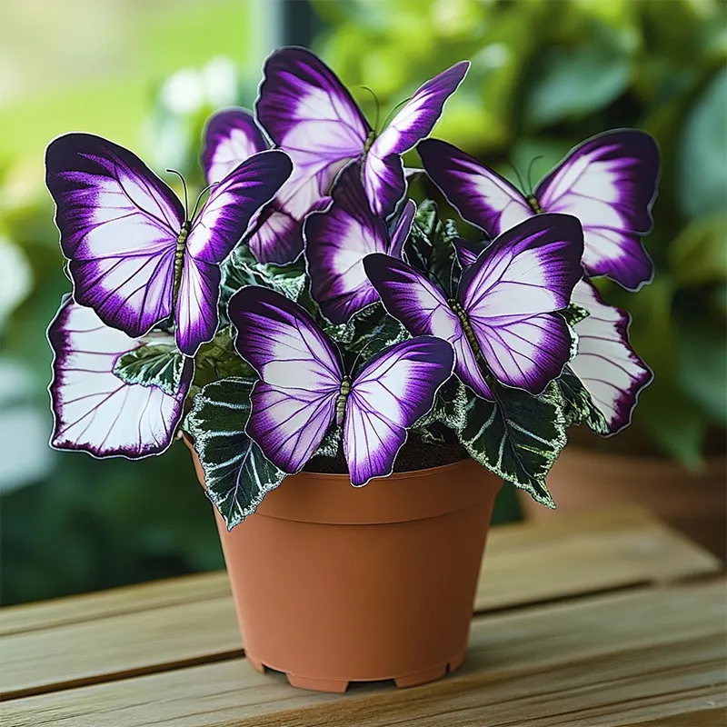 Moonlight Butterfly Begonia - purple and white