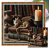 The Dragon In Study-11CT Stamped Cross Stitch 50*50cm/19.69*19.69in