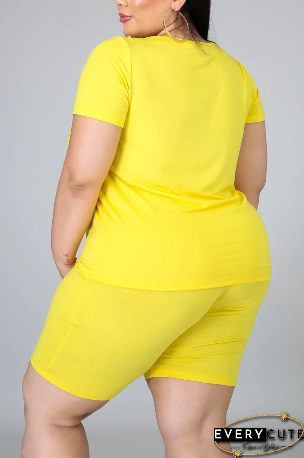 Fashion Casual Printed Plus Size Set