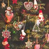 (US Local)6pcs Merry Christmas 2D Flat DIY Diamond Art Pendant Wall Door Decoration