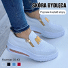 Buty z grubą podeszwą i zamkiem błyskawicznym w jednolitym kolorze