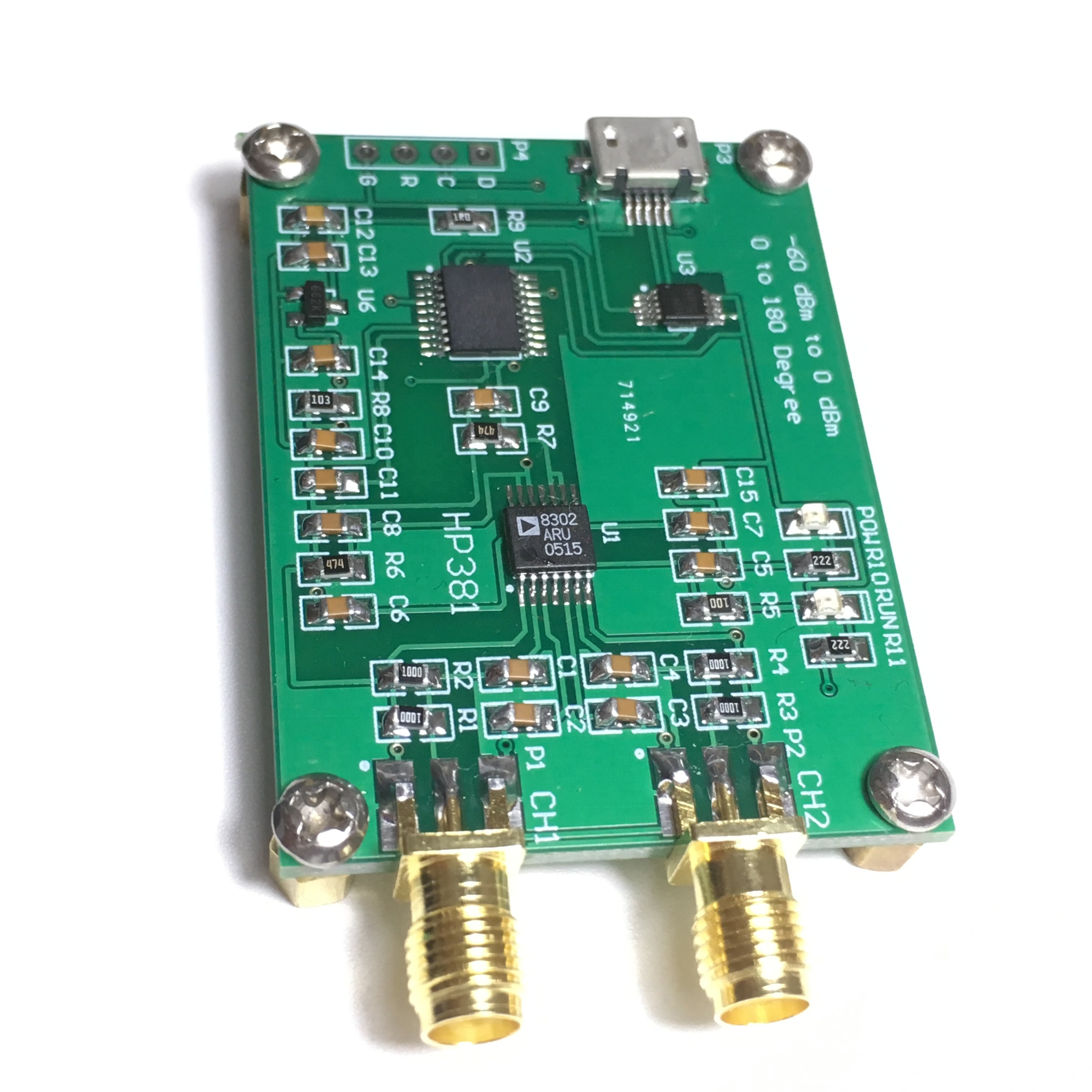 0~2700MHz Micro USB RF Power Measurement Calibration Gain and Phase Amplitude Detector IF Detector RF Power Detector