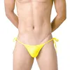 Men's Sexy Bikini Low Waist Elastic Ice Silk Briefs