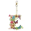 DIY Diamond Painting Butterfly Flower Lettter Keychain Kit