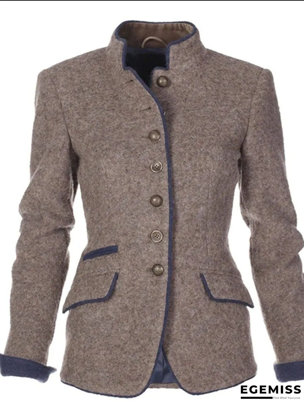 Women's Vintage Collar Long Sleeve Jacket | EGEMISS