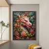 >SALE<Full Embroidery Eco-cotton Thread 11CT Print Flower Dragon Cross Stitch 50x60cm