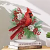 5D DIY Diamond Painting Special Shape Desk Ornament Cardinal Bird Decor Kit