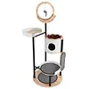 [US Local Warehouse] 66-Inch Cat Tree with Scratching Post Cat Tower Multi-Level Cats Furniture with Dangling Ball Platform Hammock for Indoor Cats Large Adult