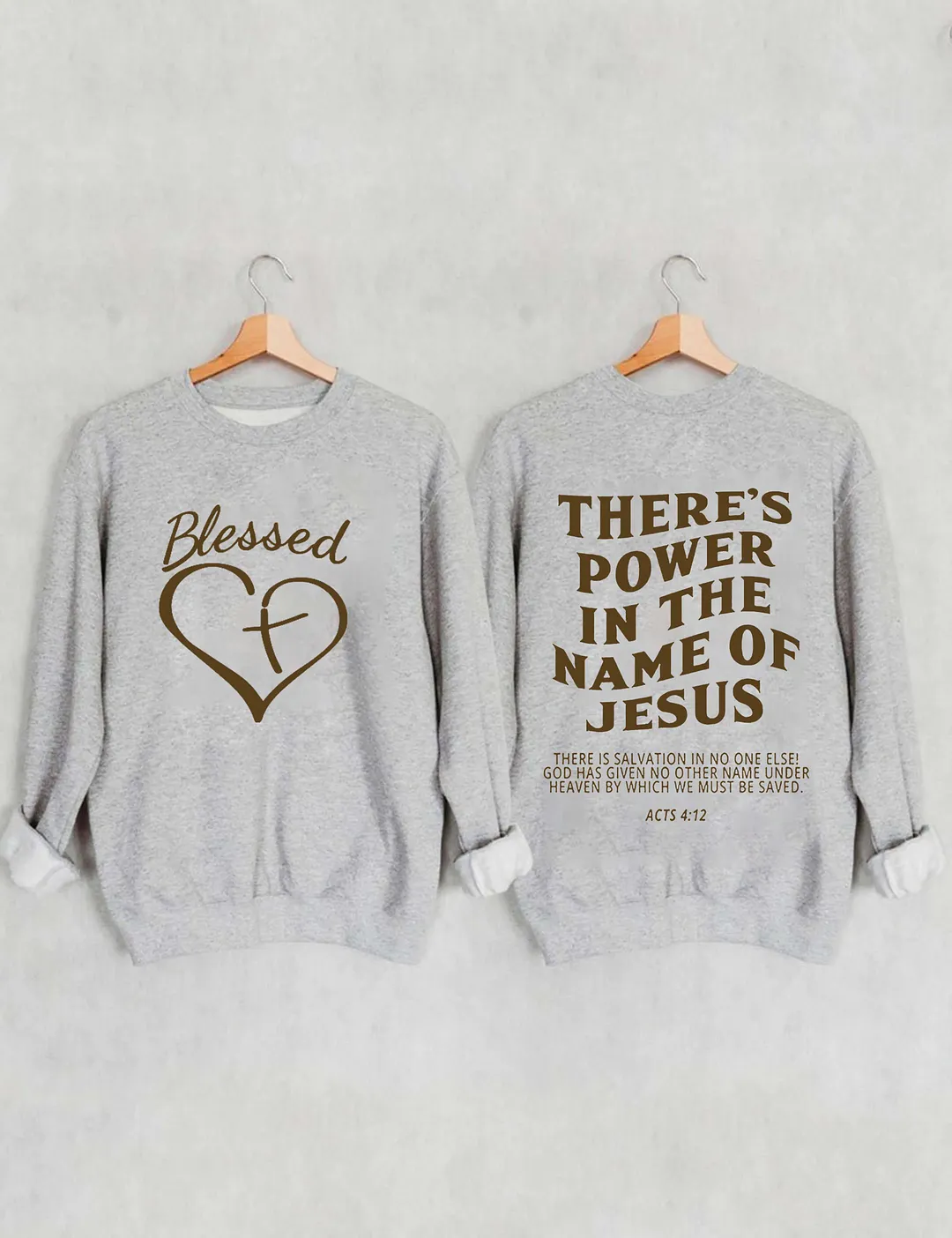 Blesses Heart There&lsquo;s Power In The Name Of Jesus Sweatshirt