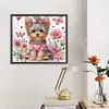 Diamond Painting-DIY Crystal Rhinestone Flower Yorkie