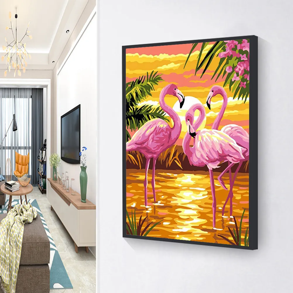 11ct 3-Strand Stampted Cross Stitch - Flamingo(36*46cm)