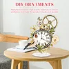 (US Local)Acrylic Special Shape Flower Bird Diamond Painting Clock Ornaments Kit