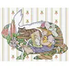 Rabbit Fairy Tale-Girl And Cat-14CT Stamped Cross Stitch 48*38cm/18.9*14.96in