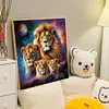 Diamond Painting-DIY Full Round Drill Color Lion(40*40 CM)