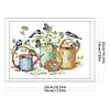 Bird And Kettle - 14CT Stamped Cross Stitch 34*26cm/13.39*10.24in