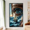 Silhouette Ocean Girl-11CT Stamped Cross Stitch 40*70cm/15.75*27.56in(Big Size)