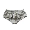 Men's Cotton Woven Boxers Button Fly Boxer Shorts Low Rise Lounge Boxer Trunks