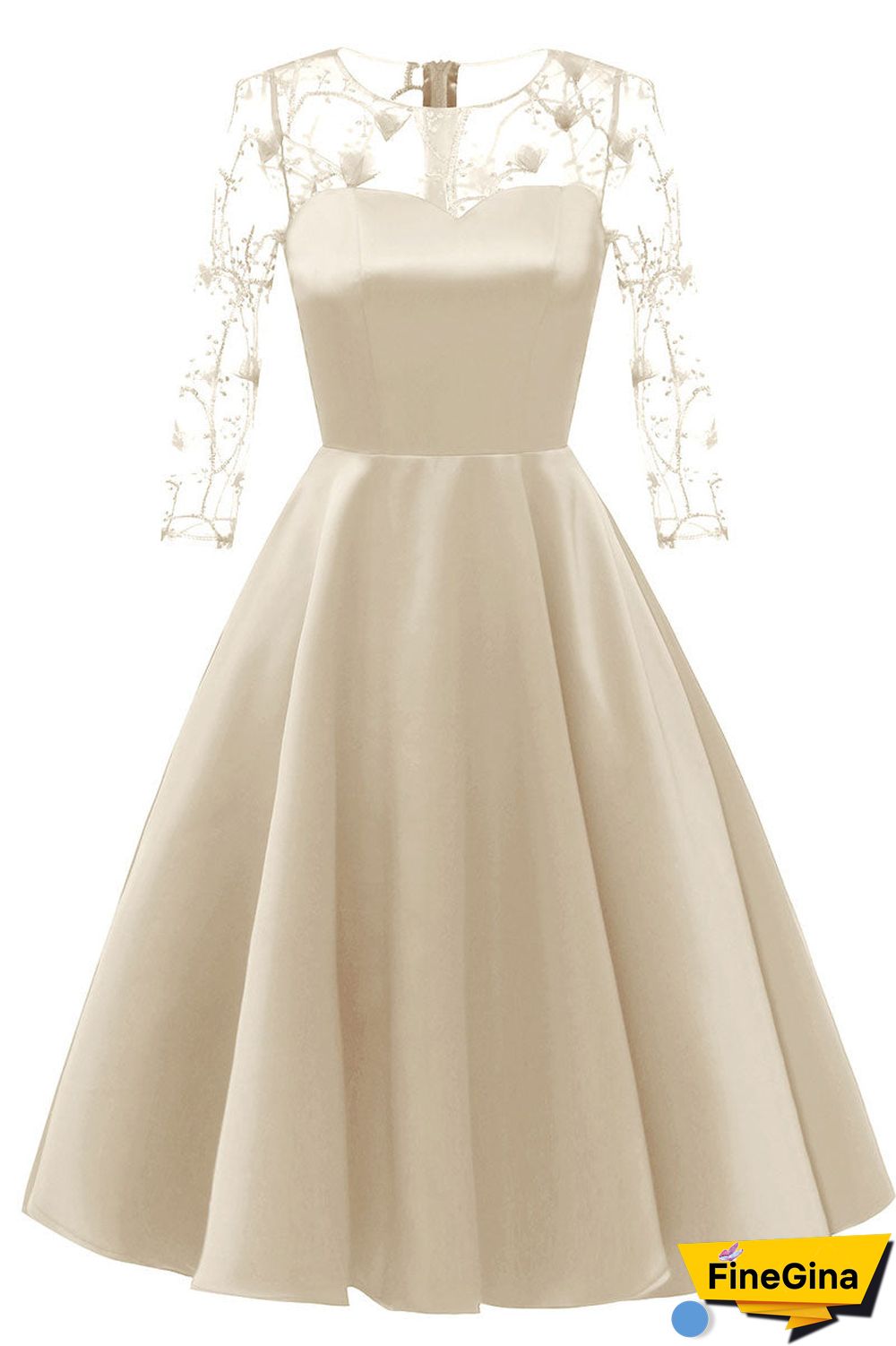 Burgundy Applique A-line Satin Homecoming Dress