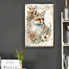 Fox-Paint by Numbers Acrylic Painting 40*60CM(Poster style）