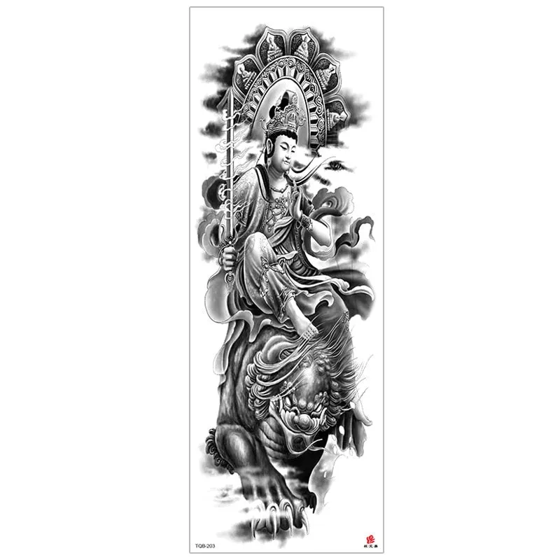 temporary tattoos for men robot full arm sleeve tattoo mechanical lion tiger waterproof tatto fake tatoo stickers body tatoo art