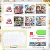 (US Local)6Pcs Cute Old Lady DIY Diamond Painting Greeting Card for Holiday Party Favors