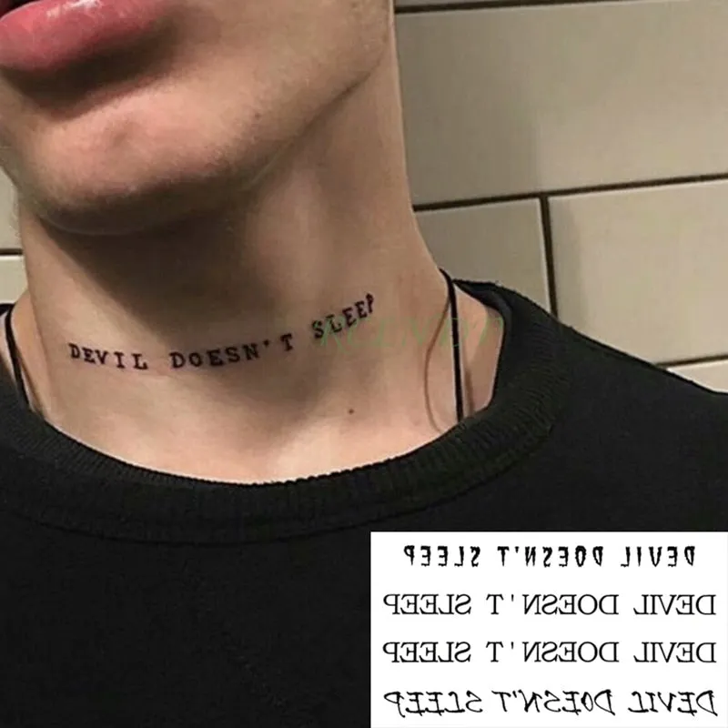 Waterproof Temporary Tattoo Sticker heartbeat wave French it is the life English letter women's tatto flash tatoo fake tattoos