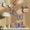 3D Wooden Diamond Art Butterfly Wall Decor Kit - DIY Sparkling Butterfly Craft for Home Decoration