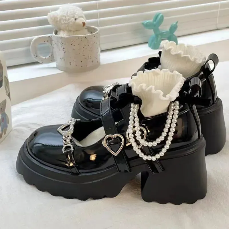 Brownm Accessory Chunky Platform Mary Jane Shoes