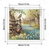 (US Local)4Pack Houses-Full Round Diamond Painting(40x40cm)
