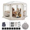 [US Local Warehouse] Bubble Tent for 6-8 Person Portable Transparent Igloo Tent Dome 12x7ft with Rain Cover & Storage Bag Bubble House for Camping Parties and Stargazing