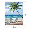 (No Printed Canvas)Counted Cross Stitch 11CT-Beach 46*36cm/18.11*14.17in