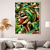 Green Girl Painting-11CT Stamped/Counted Cross Stitch 40*55cm/15.75*21.65in