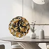 (US Local)Acrylic Special Shape Black Goldfish Diamond Painting Art Clock Ornaments Kit