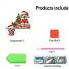 (US Local)DIY Xmas Diamond Painting Wooden Door Decoration for Feiend Gifts (Santa Puppy)