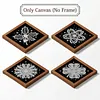 12pcs/set Unframed Pearl Painting Canvas Art Handmade Pearl Material Art Kit Living Room Decor (15x15cm)