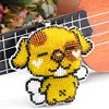 Bead Embroidery - Puppy  Beaded Counted Cross Stitch Keyring