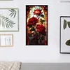 Window Flower Style-Full Embroidery 3 Strands 11CT Stamped Cross Stitch-40*70CM-Large Size