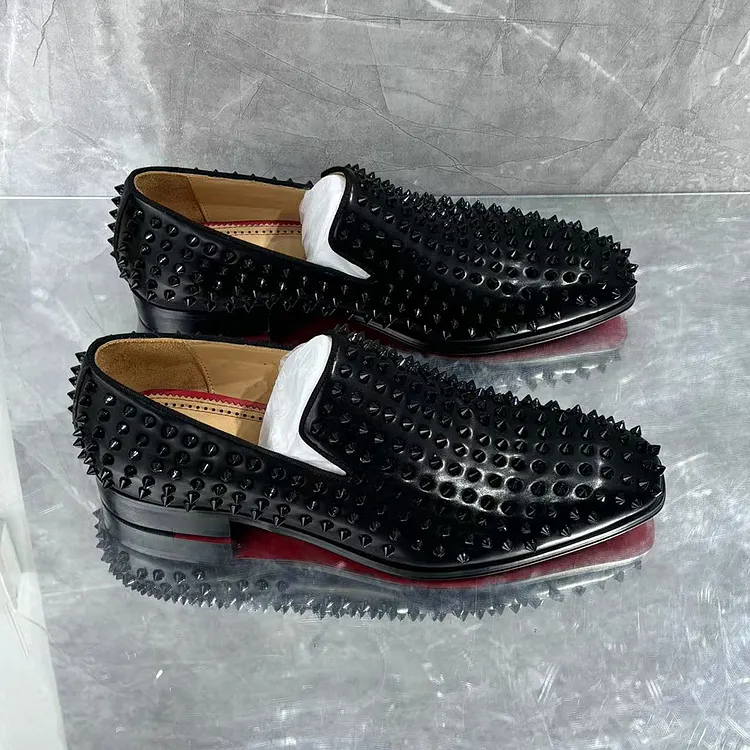 Gentleman's classic dress shoes  rivets and Red bottom Shoes VOCOSI VOCOSI