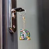 (US Local)PET Double Sided Special Shaped Easter Alphabet DIY Diamond Painting Keychain