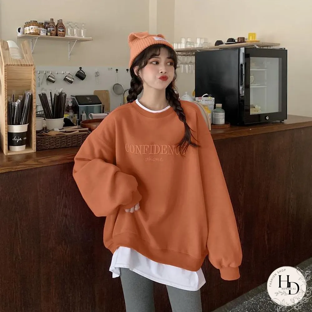 French Vintage Full Sleeve Sweatshirt Streetwear New Trendy Loose Fake Two Pullover 90S Embroidered Round Neck Women Hoodie