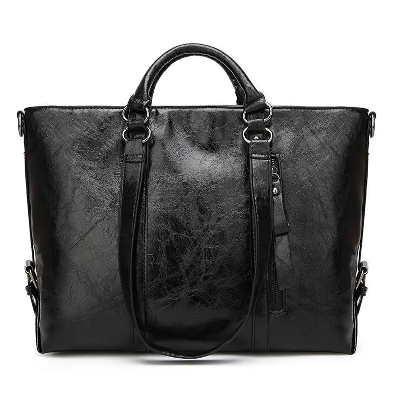 Vintage Oil Wax Locomotive Bag Women's Bag Fashion Ladies Shoulder Bag