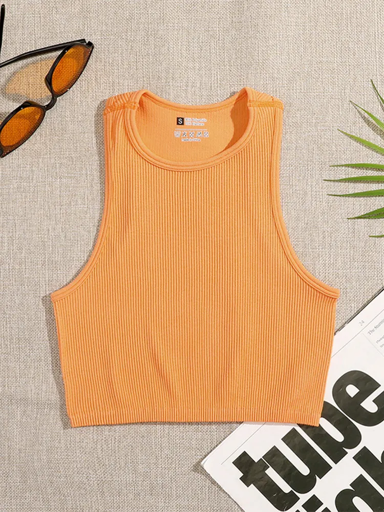 Churchf Churchf Hot Style Sports Yoga Top Nylon Fitness Running Moisture And Sweat-Breathing Seamless Knit Vest