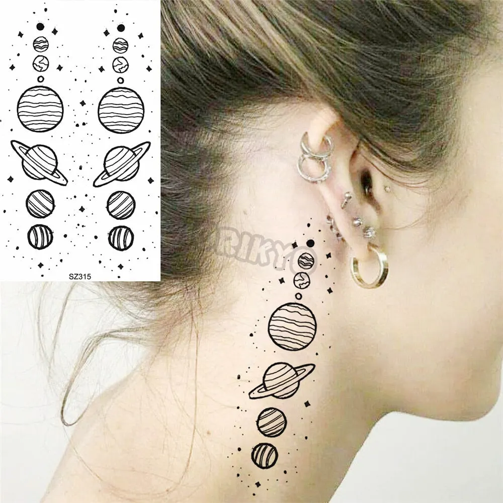 Colorful Dinosaur Temporary Tattoos For Kids Girls Rose Flower Lavender Hummingbird Fake Tattoo Sticker Forearm Neck Tatoos Show