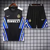 2025/2026 Inter Milan Pre-Match Training Black Vest+Shorts Football1:1 Thai Quality