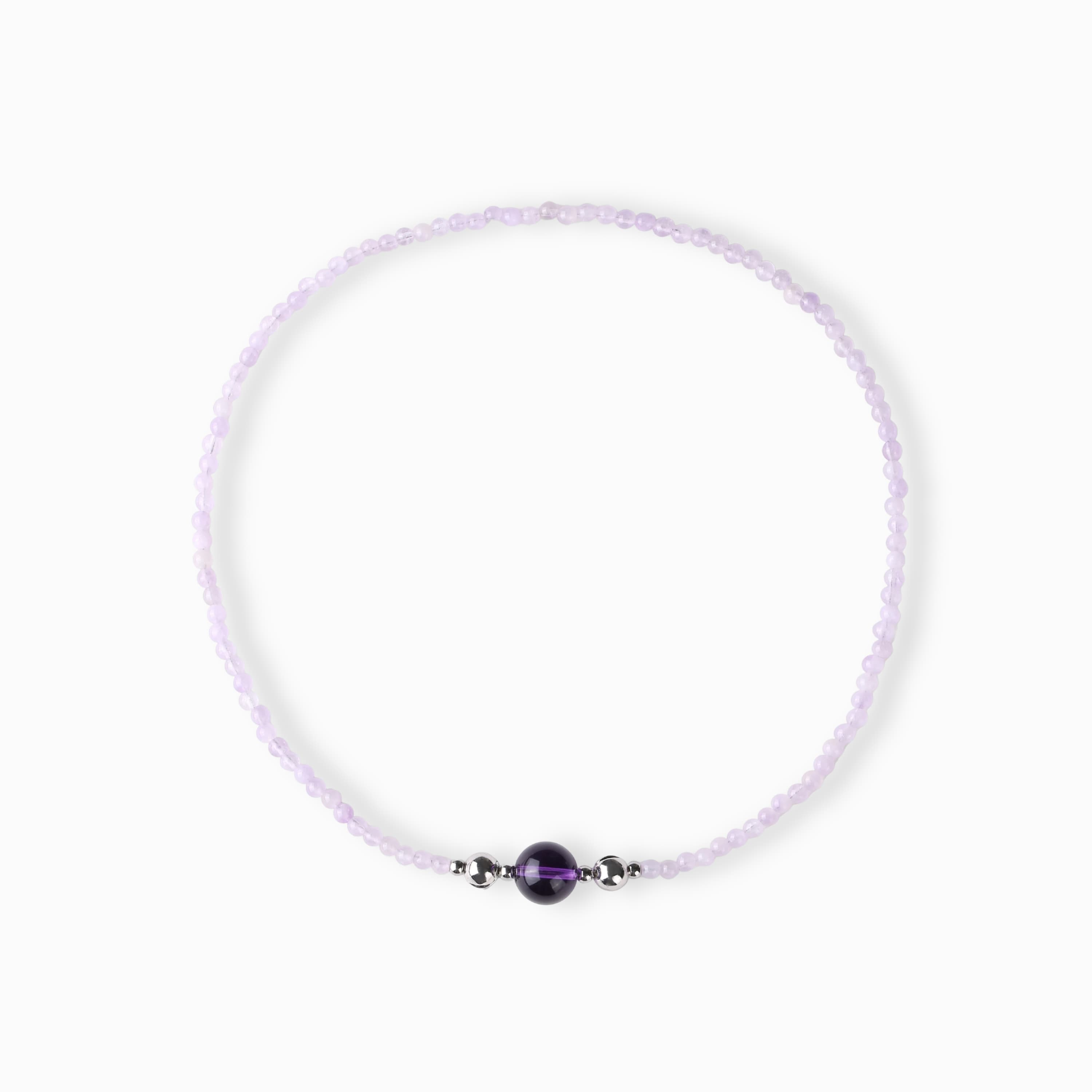Lavender Amethyst Magnetic Necklace Set with modular magnetic styling, product view