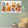 (Big Size)Winnie The Pooh Drinks-Full Round Diamond Painting 70*40CM