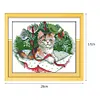 Stamped Cross Stitch-Cat (20x17cm)