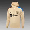Joyfball 2024/2025 Barcelona Half-Pull Hat Style Training Suit Khaki Football Jersey 1:1 Thai Quality